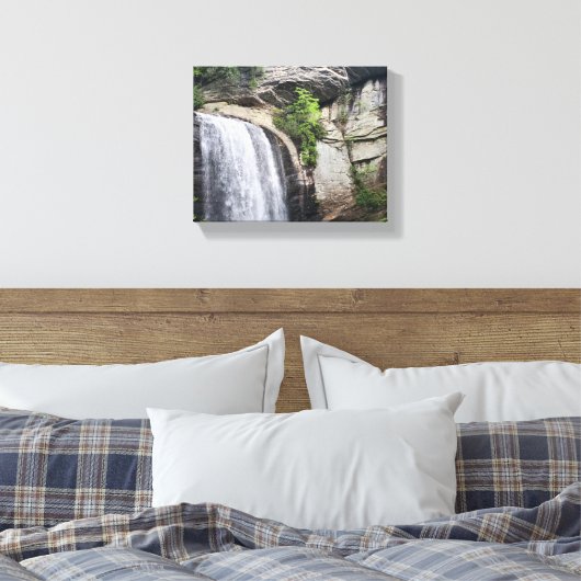 Blick Glass Falls Brevard North Carolina Leinwanddruck (Insitu (Schlafzimmer))