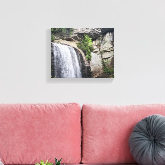 Blick Glass Falls Brevard North Carolina Leinwanddruck (Insitu (Wohnzimmer))