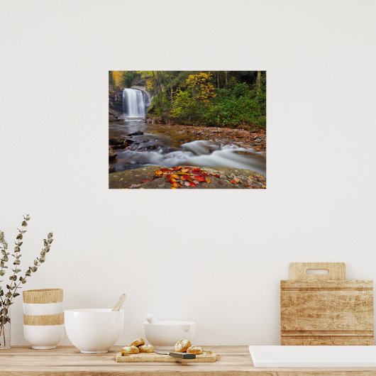 Blick Glass Falls Pisgah National Forest Poster (Küche)