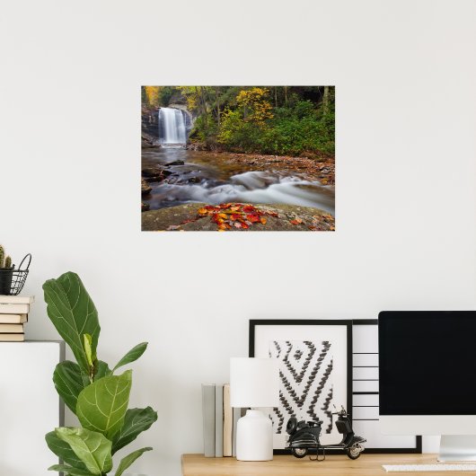 Blick Glass Falls Pisgah National Forest Poster (Heimbüro)