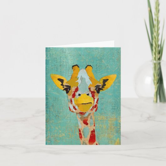 Blick goldener Giraffe Karte (Vorderseite)