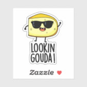 Blick Gouda Funny Cheese Pub Aufkleber (Blatt)