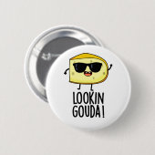 Blick Gouda Funny Cheese Pub Button (Vorne & Hinten)