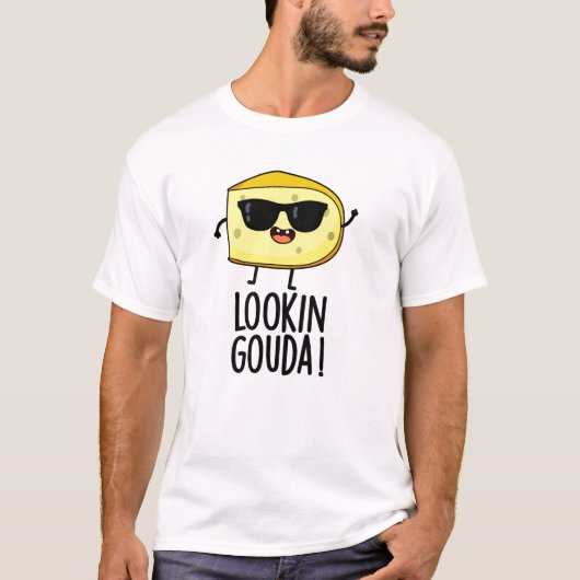 Blick Gouda Funny Cheese Pub T-Shirt (Vorderseite)