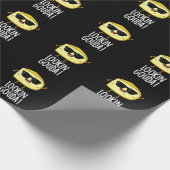 Blick Gouda Funny Cheese Pun Dark BG Geschenkpapier (Ecke)