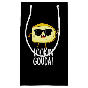 Blick Gouda Funny Cheese Pun Dark BG Kleine Geschenktüte