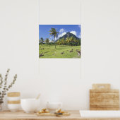 Blick Gros Piton auf dem historischen Weg in Poster (Küche)