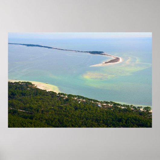 Blick hinunter auf Alligator Point, Florida Poster (Vorne)