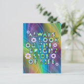 Blick immer auf die leuchtende Seite des Lebens Postkarte (Stehend Vorderseite)