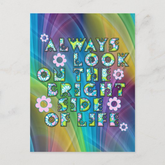 Blick immer auf die leuchtende Seite des Lebens Postkarte (Vorderseite)