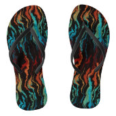 Blick in das abstrakte Feuer Badesandalen (Fußbett)