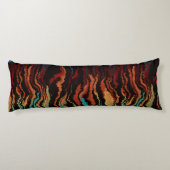 Blick in das abstrakte Feuer Seitenschläferkissen (Rückseite)