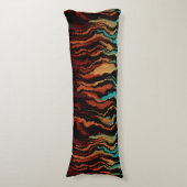 Blick in das abstrakte Feuer Seitenschläferkissen (Vorderseite Vertikal)