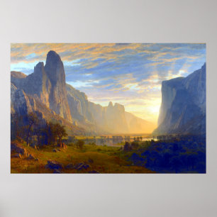 Blick in das Yosemite-Tal Albert Bierstadt 1865 Poster