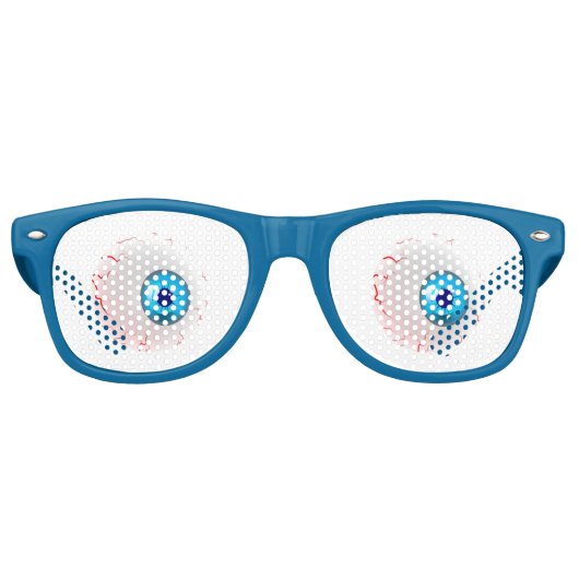 Blick in den blauen Augapfel ohne Blinzeln Partybrille (Vorderseite)