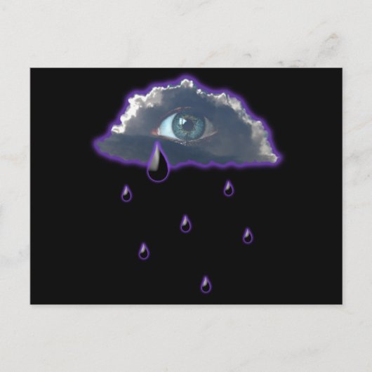 Blick in den Himmel mit Regentränen Postkarte (Vorderseite)