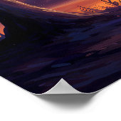 Blick in den Horizont - Illustrationsstil Poster (Ecke)