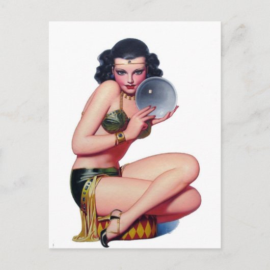 Blick in den Kristallball Postkarte (Vorderseite)