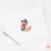 Blick in den Kristallball Runder Aufkleber (Umschlag)