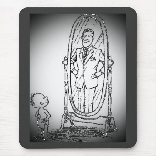 Blick in den Spiegel Mousepad (Vorne)