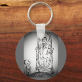 Blick in den Spiegel Schlüsselanhänger (Vorderseite)