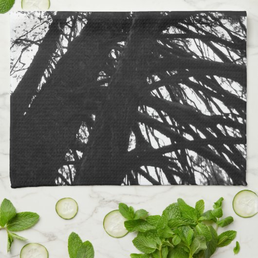 Blick in die Bäume Geschirrtuch (Gefaltet)