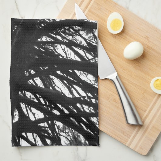 Blick in die Bäume Geschirrtuch (Viertel Falte)