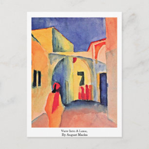 Blick in eine Bahn, mit August Macke Postkarte