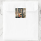 Blick in einen Pool Quadratischer Aufkleber (Tasche)