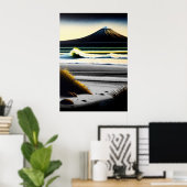 Blick in Richtung Egmont - Leinwand Art Print Poster (Heimbüro)