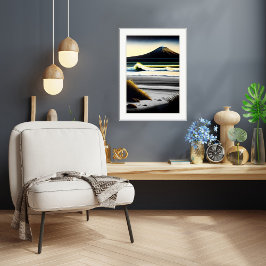 Blick in Richtung Egmont - Leinwand Art Print Poster