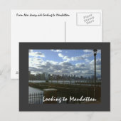 Blick in Richtung Manhattan Postkarte (Vorne/Hinten)