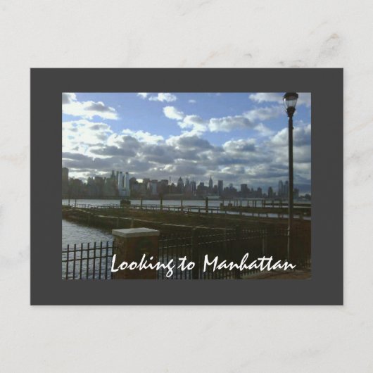 Blick in Richtung Manhattan Postkarte (Vorderseite)