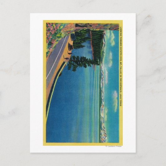 Blick in Richtung Zephyr Cove, Tallac in Postkarte (Vorderseite)