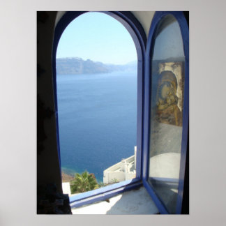 Blick in Santorin Poster