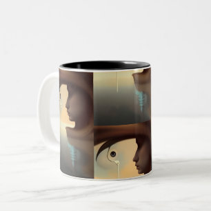 Blick ins Wasser Zweifarbige Tasse