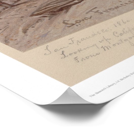 Blick nach California Street von Montgomery (1325) Poster (Ecke)