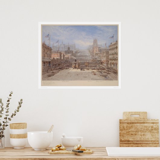 Blick nach California Street von Montgomery (1325) Poster (Küche)