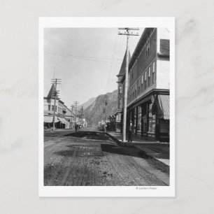 Blick nach Norden auf die Broadway Street, Skagway Postkarte
