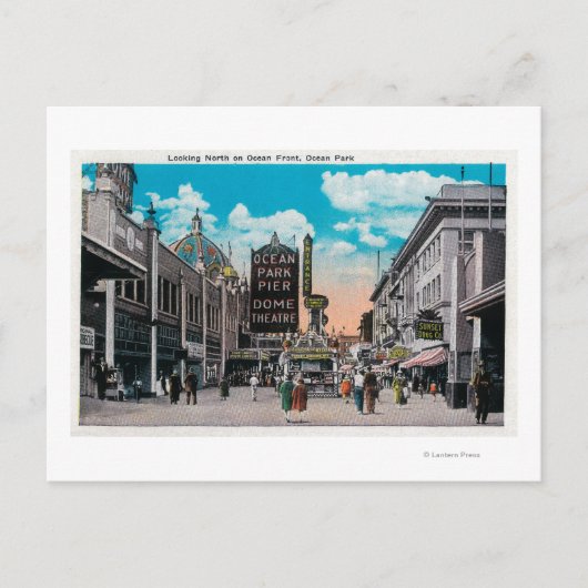 Blick nach Norden auf Ocean Front, Ocean Park Postkarte (Vorderseite)
