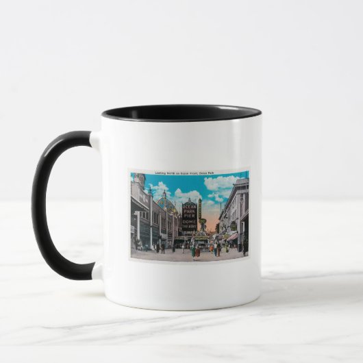 Blick nach Norden auf Ocean Front, Ocean Park Tasse (Links)