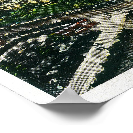 Blick nach Osten über den Geschäftsbereich, Long B Poster (Ecke)