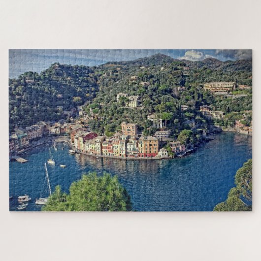 Blick nach Portofino, Italien - 20x30 - 1014 Stk. Puzzle (Horizontal)