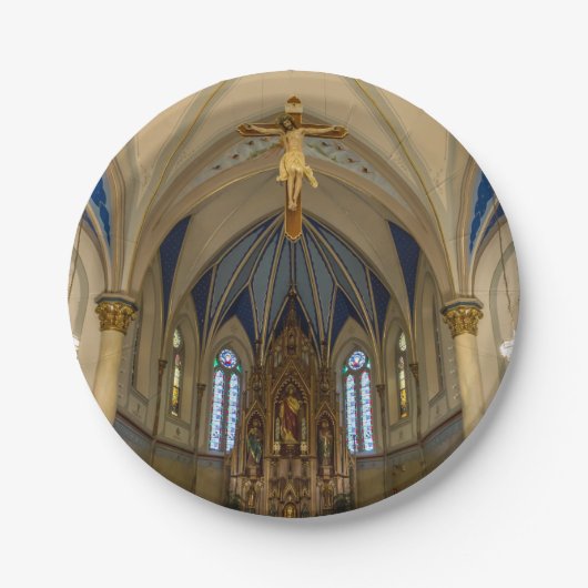 Blick nach St Peter Altar Pappteller (Vorderseite)