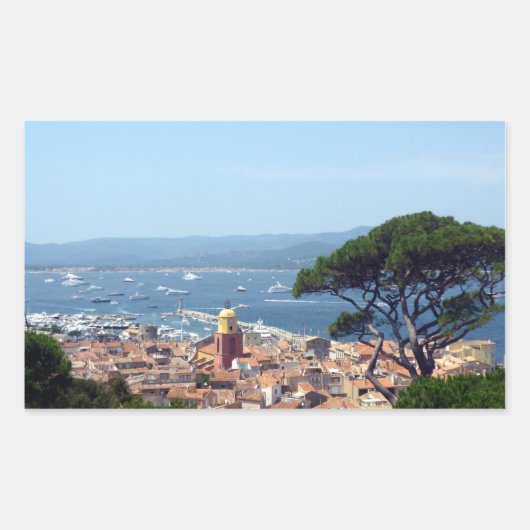 Blick nach Tropez Rechteckiger Aufkleber (Vorderseite)
