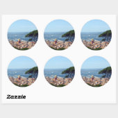 Blick nach Tropez Runder Aufkleber (Blatt)
