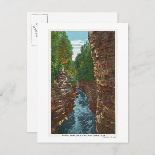 Blick nach unten Ausbleibender Keule aus Hydes Höh Postkarte (Vorne/Hinten)