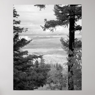 Blick nach Westen vom Kamm der Sandia, Berge, Poster
