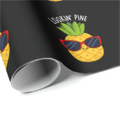 Blick Pine Funny Pineaple Pun Dark BG Geschenkpapier (Rolleneckpunkt)