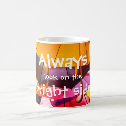 Blick Regenschirm-//immer auf der Sonnenseite Kaffeetasse (Mittel)
